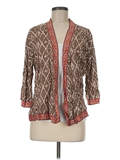Pre-owned Feathers Kimono In Brown