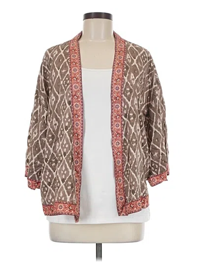 Pre-owned Feathers Kimono In Brown