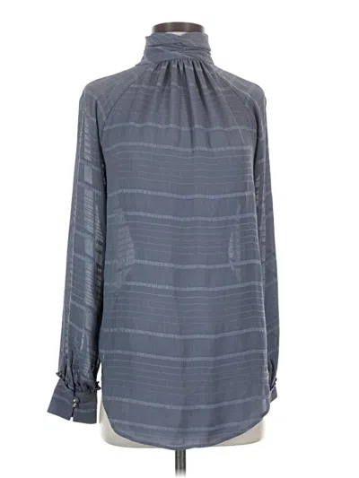 Pre-owned Feathers Long Sleeve Blouse In Gray