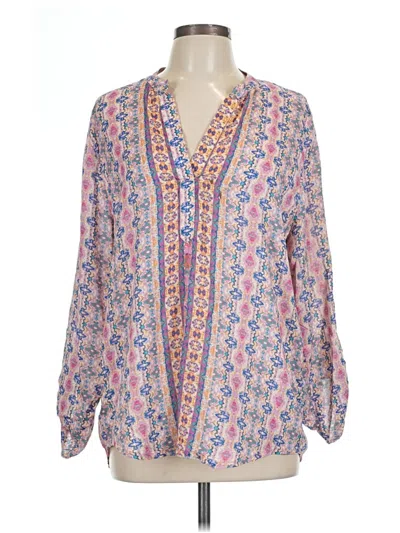 Pre-owned Feathers Long Sleeve Blouse In Pink