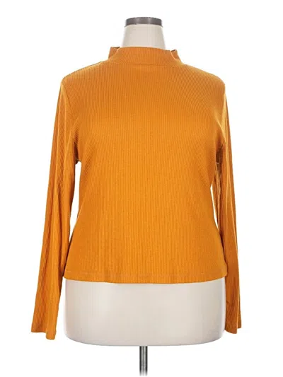 Pre-owned Feathers Long Sleeve Turtleneck In Orange