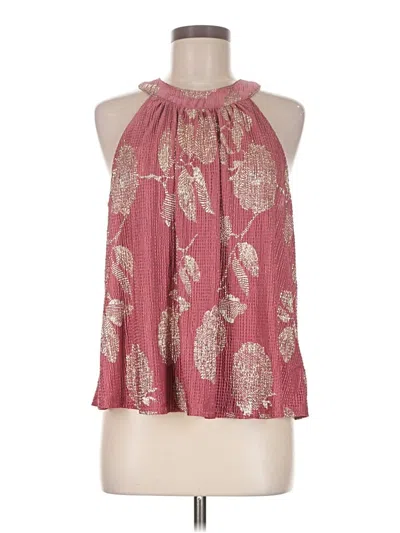 Pre-owned Feathers Sleeveless Blouse In Pink