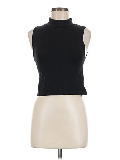 Pre-owned Feathers Sleeveless Turtleneck In Black