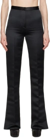 Feben Black Vented Cuff Trousers In Black