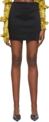 Feben Black Viscose Mini Skirt In Black