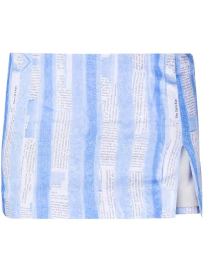 Feben The Read Mini Skirt In Blue