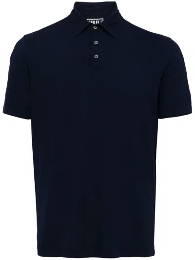Fedeli Alby Jersey Polo Shirt In Blue