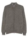 Fedeli Alpaca Wool-blend Cardigan In Gray