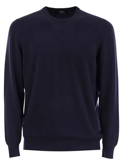 Fedeli Argentina - Baby Cashmere Crew-neck Sweater In Black