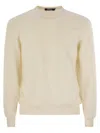 Fedeli Argentina Baby Cashmere Crew Neck Sweater In Neutral
