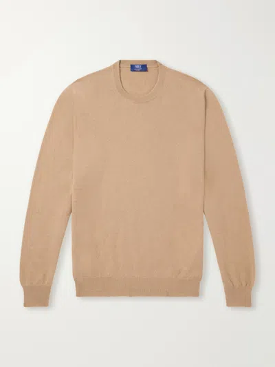 Fedeli Argentina Long-sleeve Sweater In Brown