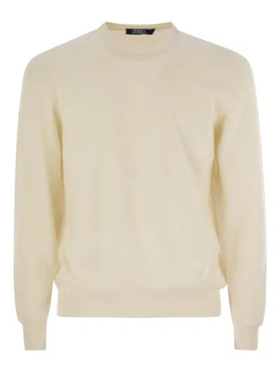 Fedeli Argentina Baby Cashmere Crew Neck Sweater In Neutral