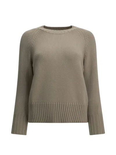 Fedeli Argentina Edera Raglan-sleeve Ribbed-trim Sweater In Neutrals