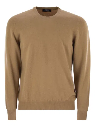 Fedeli Argentina Long-sleeve Sweater In Brown