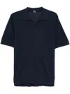Fedeli Short-sleeved Sweater In Blue