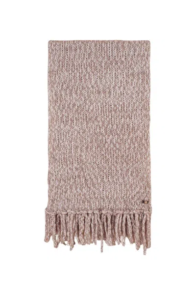 FEDELI FEDELI "BARITE BUBBLY" SCARF IN WOOL AND MOHAIR-SILK