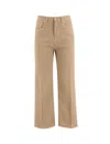 Fedeli Beige Straight Cut Trousers