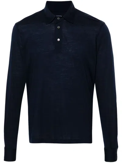 Fedeli Bell Polo Shirt In Navy