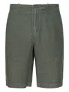 Fedeli Bellows-pocket Linen Shorts In Green