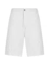 Fedeli Belt-loop Bermuda Shorts In White