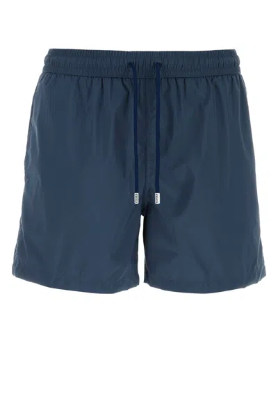 Fedeli Navy Blue Polyester Swimming Shorts