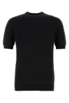 Fedeli Black Cotton Sweater In Black