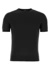Fedeli Black Cotton Sweater In Black