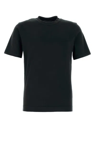 Fedeli Black Cotton T-shirt In 36