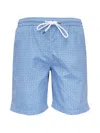 Fedeli 패턴 드로스트링 스윔 쇼츠 In Blue
