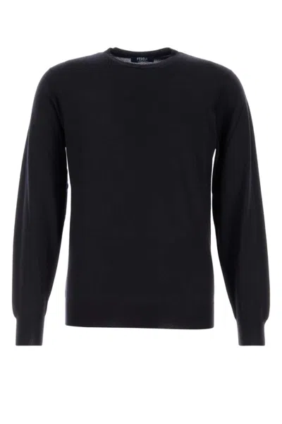 FEDELI BLUE CREWNECK SWEATER