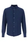 Fedeli Oxford Shirt With Curved Collar And Hem In 85
