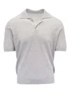 Fedeli Short-sleeved Polo Shirt In Gray