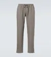 Fedeli Straight-leg Linen Drawstring Trousers