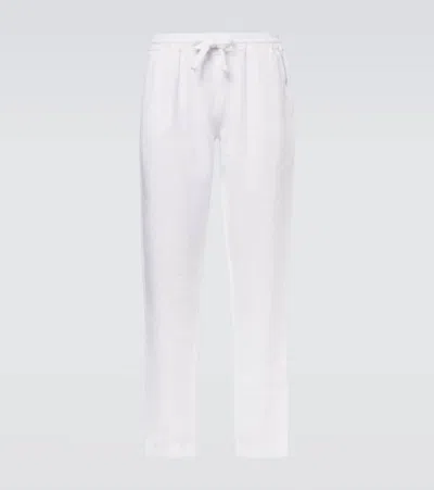 Fedeli Bonifacio Linen Tapered Pants In White