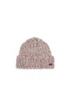 Fedeli Cable-knit Beanie In Pink