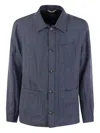 Fedeli Bristol - Linen Jacket In Blue