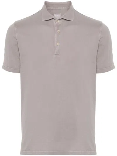 Fedeli Brown Cotton Polo Shirt