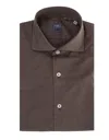 FEDELI SEAN SHIRT IN BROWN PANAMINO