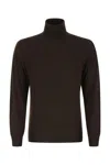 Fedeli Brown Wool Sweater