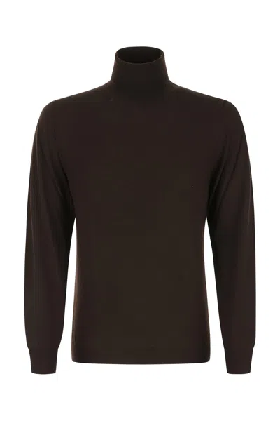 FEDELI BROWN WOOL SWEATER