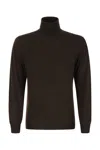 Fedeli Turtleneck Knit Sweater In Brown