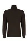 Fedeli Brown Wool Sweater In Brown