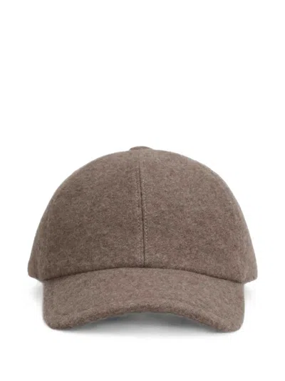 Fedeli Brushed-effect Cashmere Cap In Brown