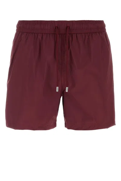 Fedeli Flap-pocket Drawstring-waist Swim Shorts In Rot