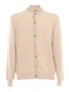 Fedeli Cardigan Favonius In Cashmere Sabbia Uomo In Gold