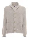 Fedeli Button Cardigan L/s Knitted Sweater Man In Multicolor