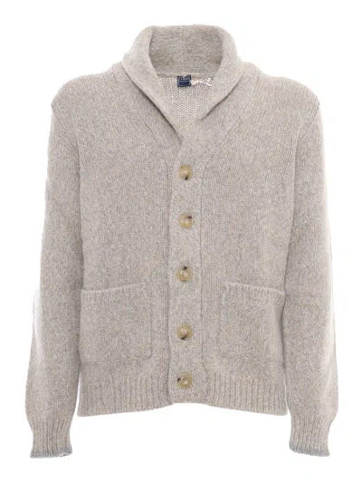 Fedeli Button Cardigan L/s Knitted Sweater Man In Other, With A Wall Thickness