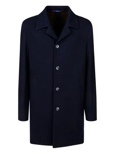 FEDELI BUTTON-FASTENING CASHMERE COAT