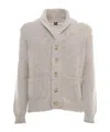 Fedeli Button Cardigan L/s Knitted Sweater Man In Nude