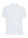 Fedeli Short-sleeve Knit Polo Shirt With Buttoned Placket In White